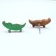 Handmade Acacia Wood Crocodile Knob for Kids Furniture
